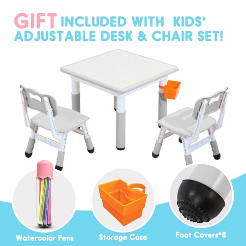 Kids-Table-and-Chair-Set-Adjustable-Kids-Table-Toddler-Non-Slip-Table-LegsOrganizer-Graffiti-Desktop-Suitable-for-Kids-Table-and-Chairs-Ages-3-12 Kids Table and Chair Set Adjustable Kids Table Toddler Non Slip Table LegsOrganizer Graffiti Desktop Suitable for Kids Table and Chairs Ages 3 12