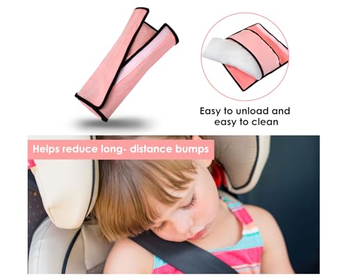 Image of DS. DISTINCTIVE STYLE Seat Belt Cover Pad for Kids 2 Pieces Seatbelt Pillow for Kids Car Seat Strap Cushion Neck Support Pads - Grey