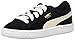 PUMA Suede Junior Sneaker (Little Kid/Big Kid) , Black/White, 1 M US Little Kid