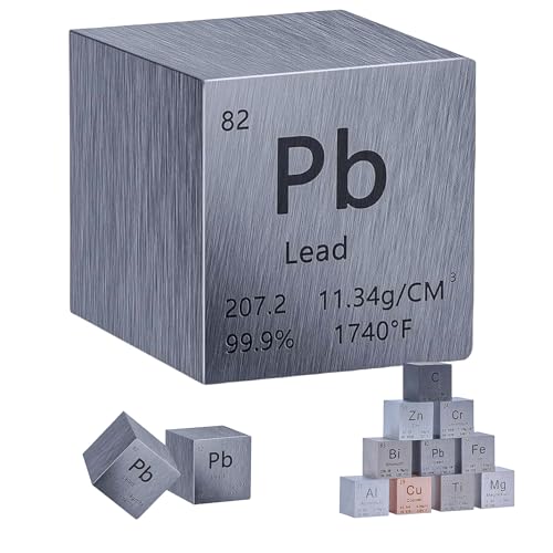 Image of Lead Cube, Cube Metal Density Cube Metal Element Cube Periodic Table of Elements Collection Education Science with Cube High Density Cube Metal Block Cube Science Density Cube 1 inch