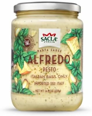 Sacla Italia Alfredo Pesto Italian Basil Only, 410g