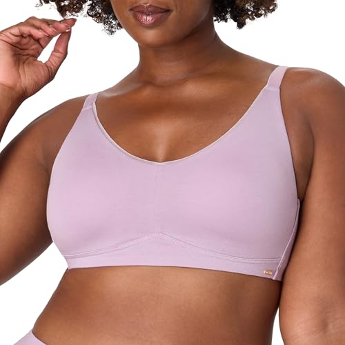 Bali Women's Wireless Bra, Cotton Collection Bras for Women, Moisture Wicking, Full Coverage, Convertible Straps
