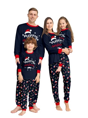 ZYUPHY Pijama Navidad Familia, Conjunto Pijama Familiar a Juego, Pijama Navidad Parejas, Pijama Navideños Familiar para Mujer, Hombre, Niños, Bebe