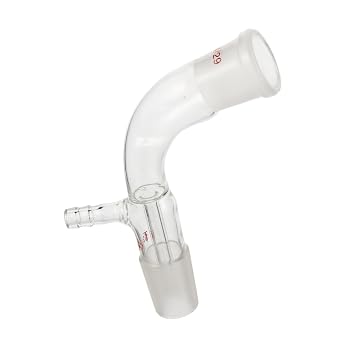 Distillation Connecting Tube Lab Glassware Laboratory Chemistry Class Glass Vacuum Take off Adapter Easy to Use and Carry