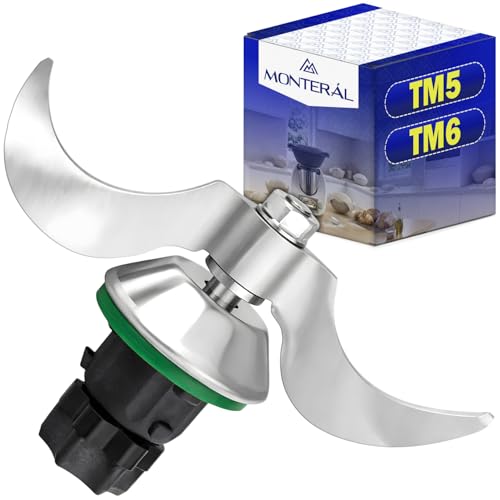 MONTERAL Couteau a Pate pour Thermomix TM5 TM6 avec Joint - Lame est Fabriqué en Acier Inoxydable pour Vorwerk Robot Cuisine - Garantie de 10 Ans