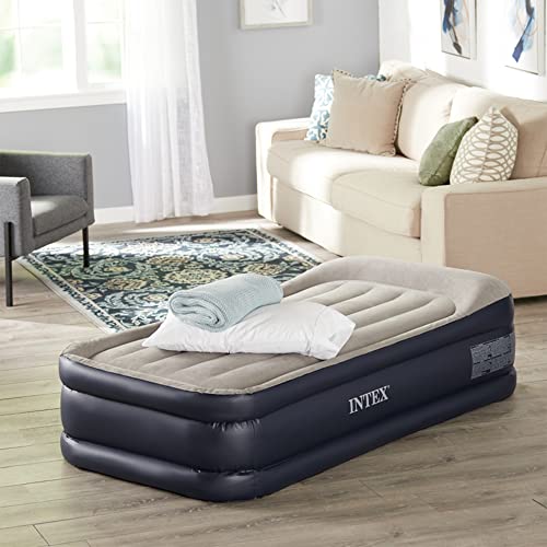 Intex Dura-Beam Series Deluxe Pillow Rest Raised Airbed with Internal Pump & Built-in Pillow, Twin by Intex - Used condition - Image 6