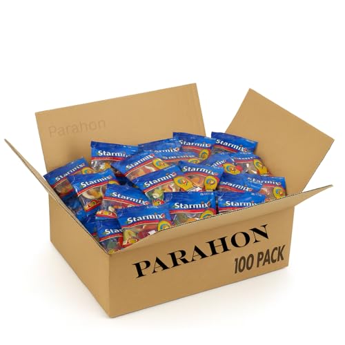 100 Pack Sweet Mini Bags Multipack Bulk Sweets Hamper Made For Kids Birthday Parties, Christmas Party Bags, Halloween, Easter (Starmix 100Pack)