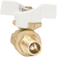 Vista 7 de Válvula de bola Pex de latón de 1/2 pulgada, válvula de cierre con mango en T de 1/4 de giro, mini válvula de púas de latón LF DZR, paquete de 6