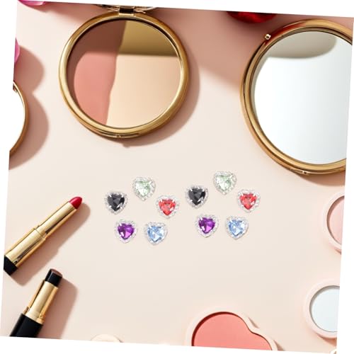 Botones de cristal con forma de corazón para adornos para cosido y accesorios de ropa 6