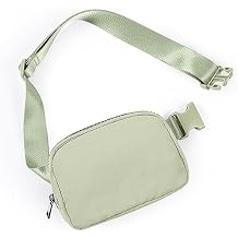 ODODOS Unisex Mini Belt Bag with Adjustable Strap Small Fanny Pack for Workout Running Traveling Hiking, Desert Sage