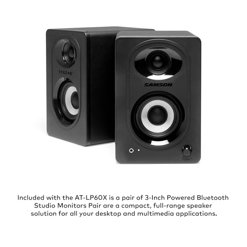image for Audio-Technica AT-LP60XBT Bluetooth Stereo Turntable (Black) Bundle wi
