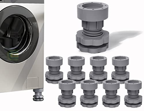 Anti Vibration Pads For Washing Machine Support, Adjustable Dryer Shock And Noise Cancelling Pads, Washer Foot Pad, Anti-Walk Protects Pedestals, Anti-Slip...