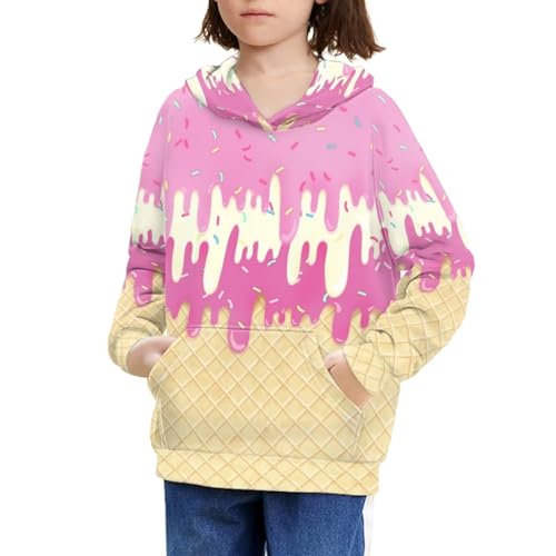 Image of Coloranimal Unisex Girls and Boys Long Sleeve Hoodies Hoody Athletic Pullover Sweatshirts Tops Age 6-16year