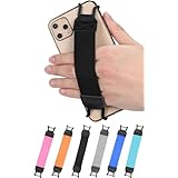 サスガジェット タブレット バンド 8 10 12 インチ ストラップ スマホバンド ipad mini kindle Fire キンドル カバー (ブラック, 6-8インチ対応)