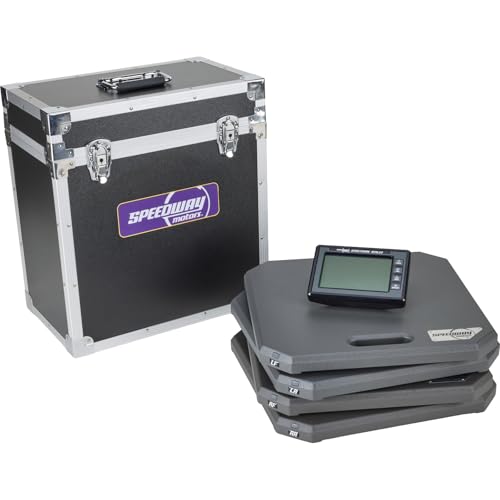 Sportsman Wireless Race Car Scales 7000lb Capacity with Wireless Controller, 15x15 Aluminum Scale Pads, Precision 4 Corner Weighing System and Foam Padded Storage Case