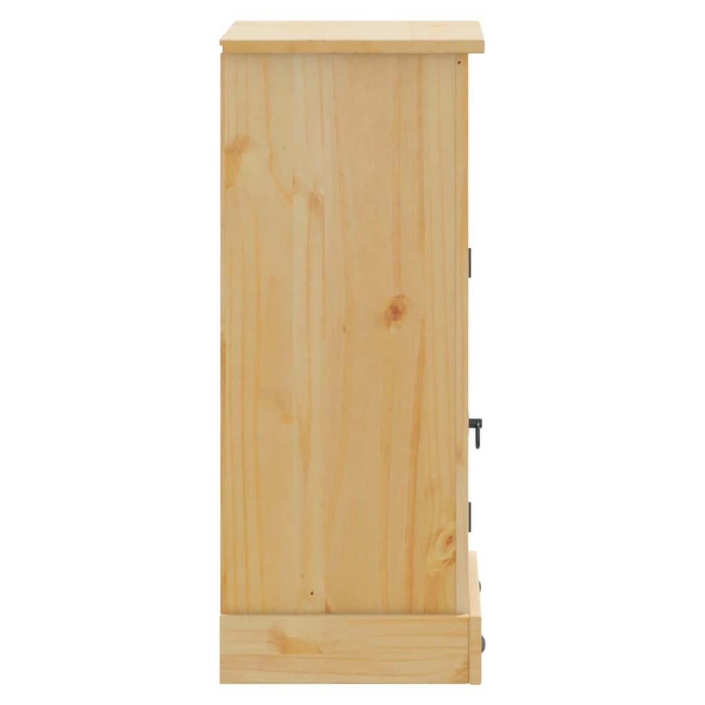 Szafka łazienkowa Corona z litego drewna sosnowego, 45 x 33 x 80 cm, z szufladą i drzwiami, zajmuje mało miejsca do przechowywania, nadaje się jako szafka pod umywalkę i organizer