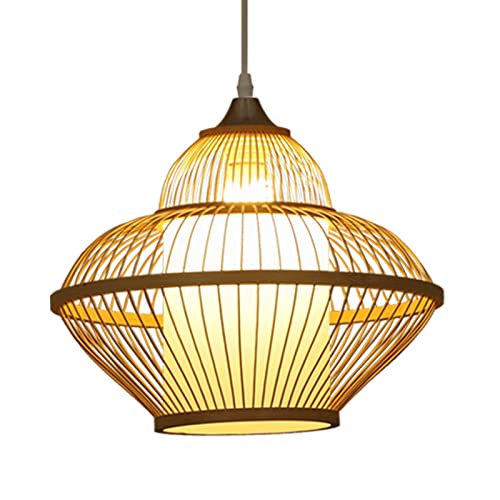 Lustre moderne bambou pour remplacer un éclairage agressif par une lumière douce