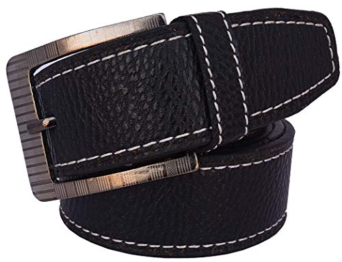 Image of Veteran Men's Black Synthetic Leather Belt Formal /Casual Belt for Men(VB-0353Bt)