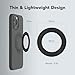 SleekStrip Mag Ring MagSafe Magnetic Ring Adapter for iPhone Android Kindle Strong Adhesive MagSafe Sticker for Phone Case Back of Phone Magnetic Converter Kit Accessory
