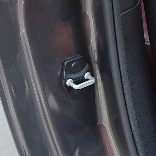 Voodonala For Challenger Door Lock Covers Protection Trim For 2012-2020 Dodge Challenger, Abs Black 2Pcs #TOP2