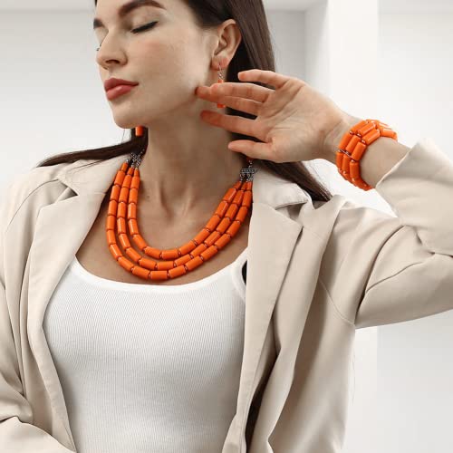 Conjunto de joyería bohemia para mujer con collar de cuentas 3