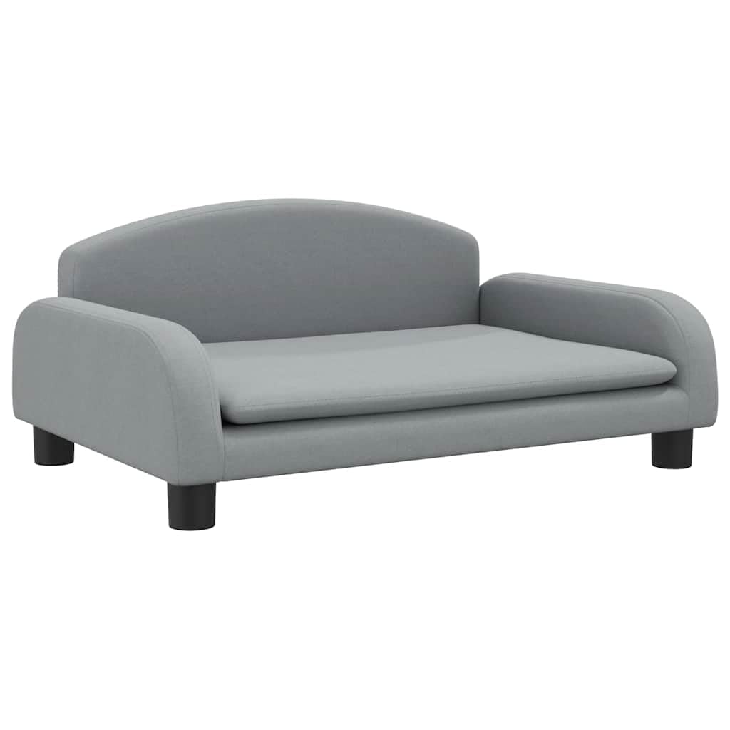 Sofá para perros de tela, gris claro, 70 x 45 x 30 cm, cama para perros | Sofá para mascotas resistente con marco de madera de pino y acolchado suave para tu salón.