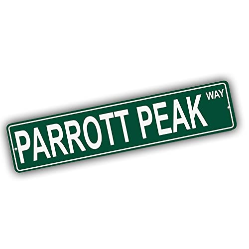 Brotherhood Aluminum Street Sign for Parrott Peak - Colorado Man Cave Decor