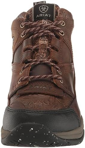 Ariat Women's Terrain Eco Boot - Distressed Brown/Brown Floral Emboss, 7 Medium | Image 1
