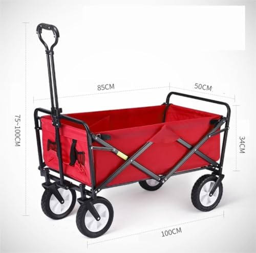 Festival Trolley Camping Trolley Garden Trolley Folding Camping Wagon Cart Garden Beach Wagon Cart Heavy Duty lity Transport miniatura 2