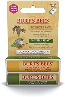 Burt's Bees Lip Balm Multipack, Lip Balm Set With Beeswax and Matcha & Honey, Value Duo Pack, 2x4.25g