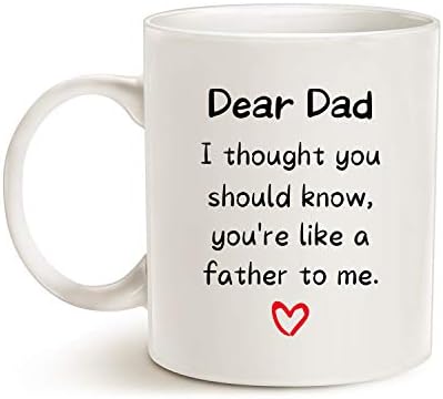 This Might be Wine Christmas Gifts Funny Coffee Mug for Dad, Dear Dad I Thought You Should Know, You're Like a Father to Me Coffee Mug, Best Birthday Gift Cup from Daughter or Son, White 11 Oz