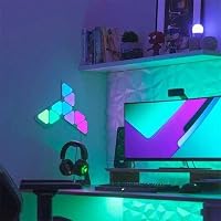 Nanoleaf Shapes Mini Triangle Starter Kit, 9 Smarten Dreieckigen Mini LED Panels RGBW - Modulare WLAN 16 Mio. Farben Wandleuchte Innen, Musik & Bildschirm Sync, Funktioniert mit Alexa, Deko & Gaming – Ansicht 2