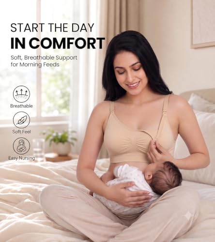 Image of DClub Comfort Revolution Seamless Bra -Easy lite Full-Coverage Wireless Everyday Bra with Soft Comfort with Removable Pad.