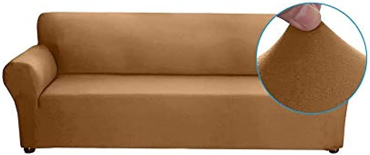 Docooler Stretch Sofa Slipcover for 3 Seater, Camel