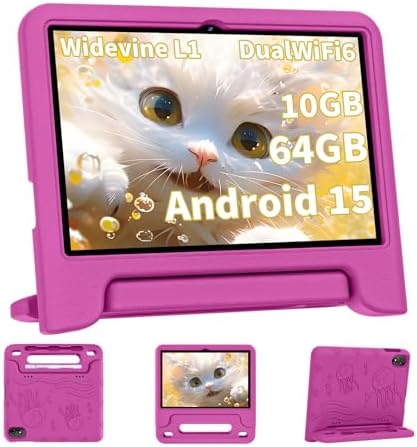 2026 Upgraded Android 15 Tablet, 10inch Kids Tablet, Octa-core CP...