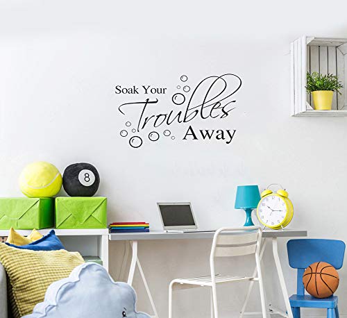 Lchen Colorful Wall Sticker Pvc Wall Decal Home Bathroom Background Decor Removable (Soak Blk) #TOP1