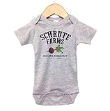 The Office Onesie/Schrute Farms/Baby Dwight Outfit/Sublimated Design/Unisex Bodysuit (GREY SHORT...
