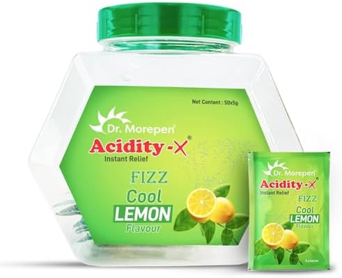 Acidity-X Fizz - Instant Relief From Acidity, Indigestion & Gas | Comes in Refreshing & Tangy Lemon Flavour | Pack of 50 Sachets