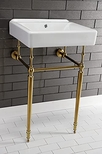Kingston Brass Kvpb2018W47 Edwardian Console Sink, Brushed Brass 20 X 18 X 33.56 #TOP6