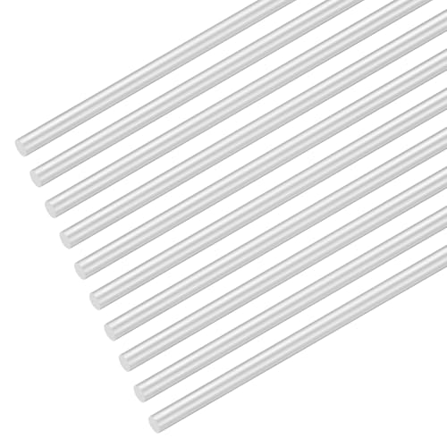 M METERXITY 16-Pack Round Aluminum Rod, 4mm (5/32") Dia 150mm (6") Length 6061 Aluminum Round Rod Solid Lathe Bar Stock Metal Sticks for DIY Crafts Making/Industrial/Construction/Model