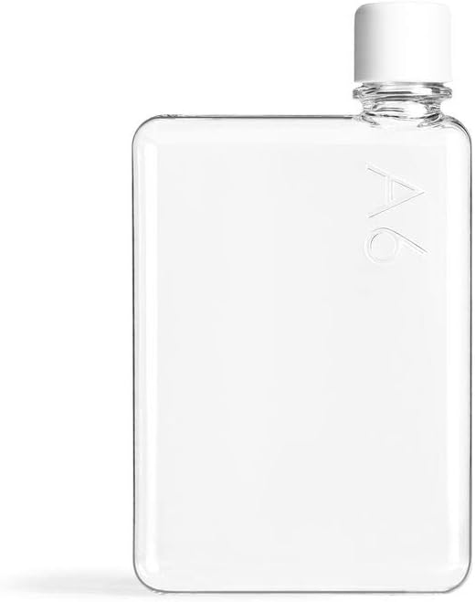 A6 memobottle - The flat water bottle designed to fit in your bag | BPA Free | 12oz (375ml)