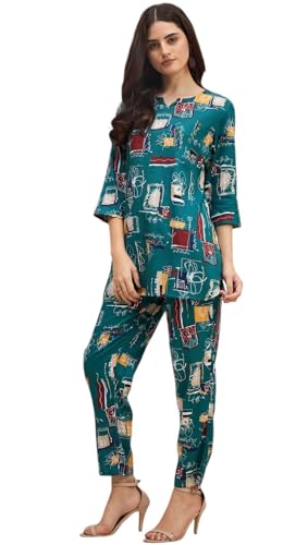 Image of Truvon Fashions Women Cord Set, Kurta and Pant Set