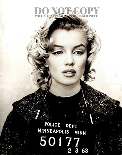 Photographie Marilyn Monroe Mugshot 28x35 cm portrait art