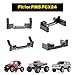 RampCrab Servo Mount Bracket for FXC24, Adjustable Servo Mount Tray, 1/24 RC Car Steering Servo Mount for FMS FCX24 Power Wagon Butcher & Max Smasher Big Foot Monster, K5 Parts, Alu, Black