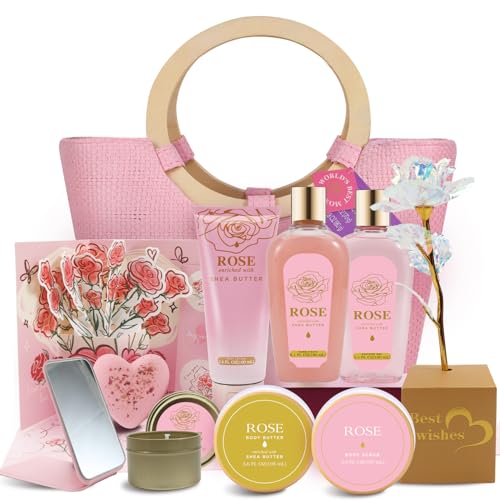 Image of Spa Luxetique New Rose 11pc Gifts for Women Spa Gift Sets