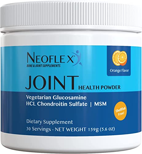 Neoflex Bone & Joint Health Powder Supplement, MSM, Glucosamine, & Chondroitin Triple Strength Formula, 30 Scoops, Canister