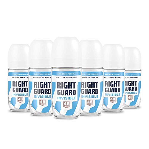 Right Guard Womens Total Defence 5, Invisible Anti-Perspirant Deodorant Roll On, Multipack 6 x 50 ml