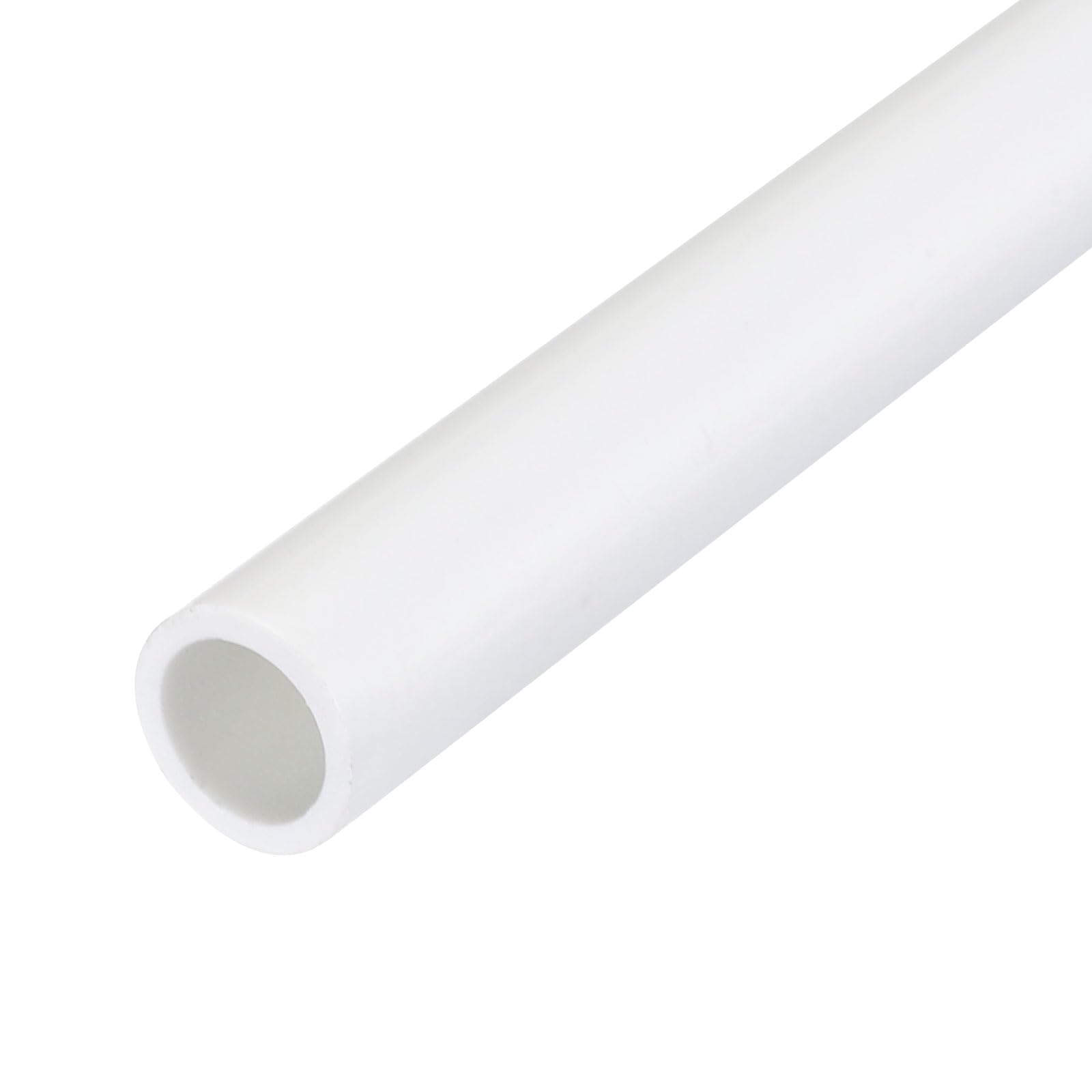 sourcing map PVC Rigid Tube Round Pipe Hardware Tubing 6mm(1/4") ID 8mm OD 350mm White High Impact for Water Pipe Cable Sleeve