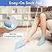 Sock Aid, Sock Aids for Putting On Socks, Sock Assistant Device No Bending with Foam Handles Easy On Easy Off, Sock Helpers to Put On Your Socks for Seniors,Elderly, Pregnant, Diabetics(2 Pack White)