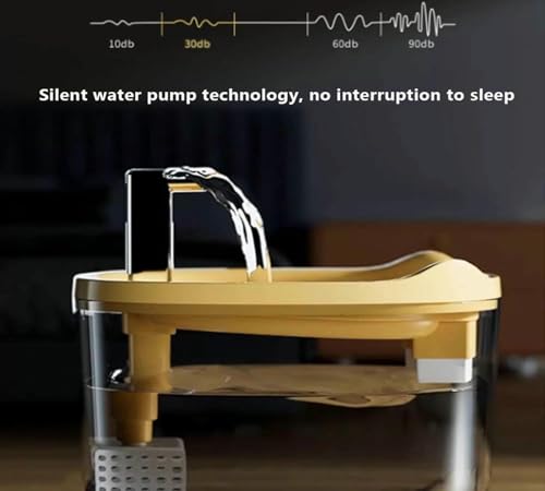 Fontaine d'eau automatique pour chat calme et serein avec filtration triple et lumière de nuit